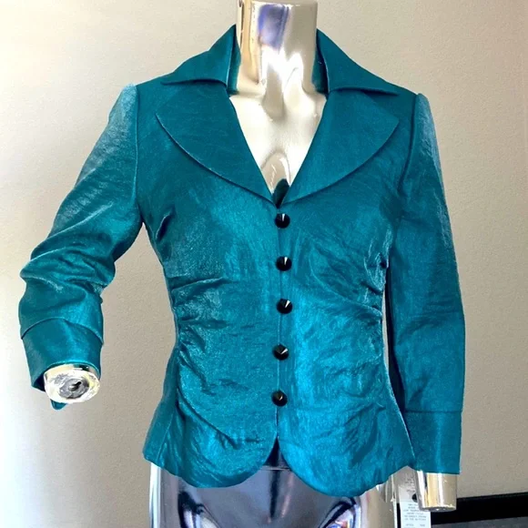 SOLD- Adrianna Papell Gathered Evening Jacket - Picture 1 of 9